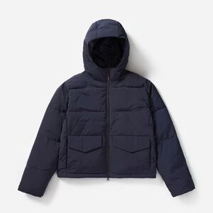 Everlane Navy Hooded Puffer Jacket